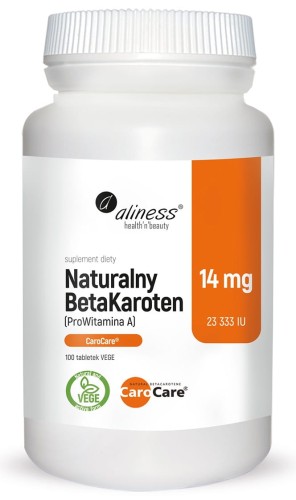 Naturalny Beta Karoten 15 mg 100 tabl. Aliness