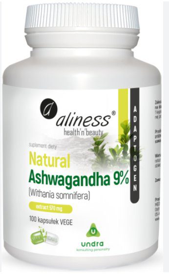 Ashwagandha Extract 570 mg 100 kaps. Vege Aliness