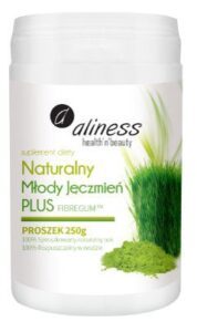 Młody Jęczmień Sproszkowany Sok 250 g Aliness