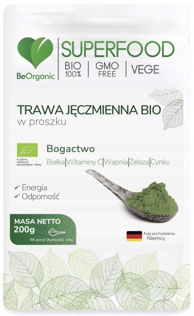Trawa jęczmienna 200 g BIO PROSZEK BeOrganic