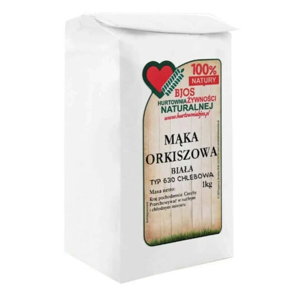 Mąka Orkiszowa Biała Typ 630 Chlebowa 1 kg Bjos