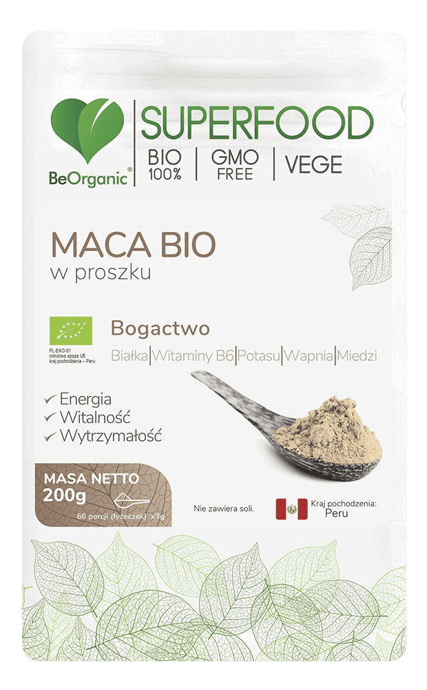 Maca BIO Proszek 200 g Be Organic