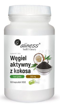 Węgiel Aktywny z Kokosa 100 kaps. Aliness