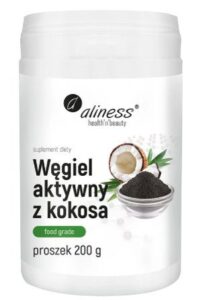 Węgiel Aktywny z Kokosa 200 g Proszek Aliness