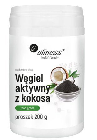 Węgiel Aktywny z Kokosa 200 g Proszek Aliness