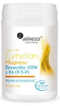 Cytrynian Magnezu z B6 250 g Proszek Aliness