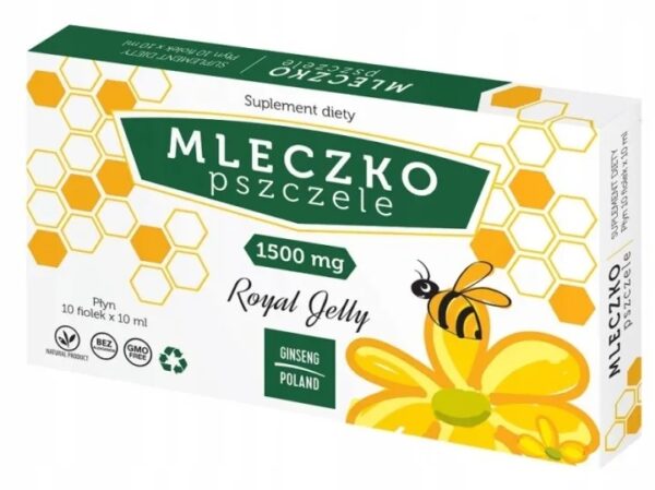 Mleczko Pszczele 1500 mg 10 fiolek po 10 ml Ginseng