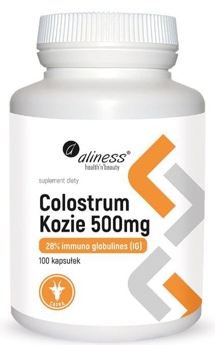 Colostrum Kozie 500 mg 100 kaps. Aliness