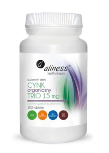 Cynk Organiczny Trio 15 mg 100 tabl. Aliness