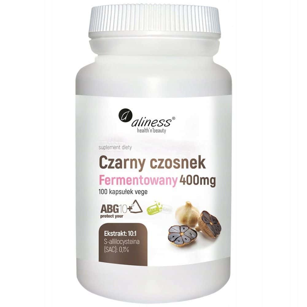 Czarny czosnek 400 mg 100 kaps. Aliness