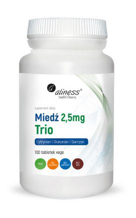 Miedź TRIO 2,5 mg 100 tabl. Aliness