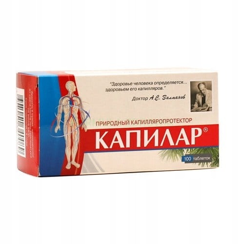 Kapilar 100 tabl. x 0,25 gr serce, krążenie