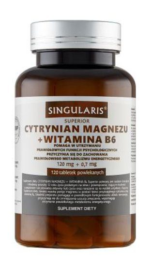 Cytryniana Magnezu +B6 120 tabl. Singularis