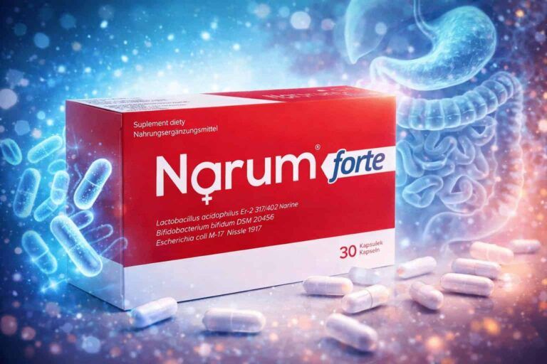 Narum Forte – probiotyk zawierający Lactobacillus acidophilus Narine, Bifidobacterium bifidum i Escherichia coli Nissle 1917, bezpieczeństwo stosowania, skutki uboczne i przeciwwskazania