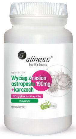 Ekstrakt Ostropestu+Karczoch 100 kaps. Aliness