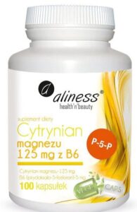 Cytrynian Magnezu 125 mg Z B6 100 kaps. ALINESS