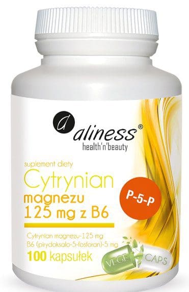 Cytrynian Magnezu 125 mg Z B6 100 kaps. ALINESS
