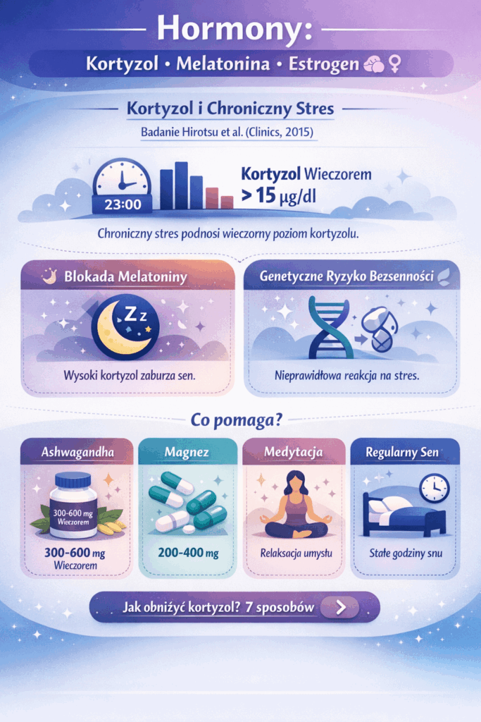 Kortyzol, melatonina i stres – jak hormony wpływają na bezsenność
