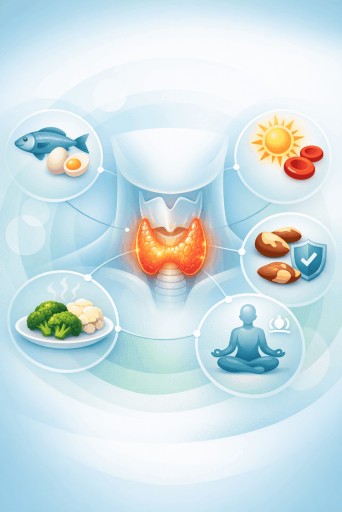 Dieta wspierająca tarczycę – jod, selen, witamina D, żelazo i cynk a funkcjonowanie tarczycy