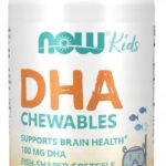 DHA Kid's Chewable, 100 mg 60 kapsułek NOW Foods