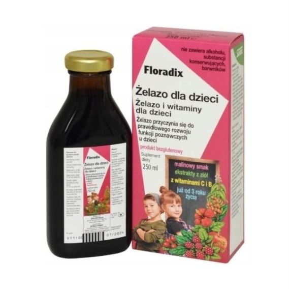 Floradix Żelazo dla Dzieci 250 ml