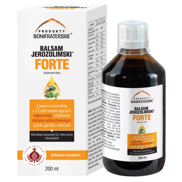 Balsam Jerozolimski Forte 200 ml Produkty Bonifraterskie