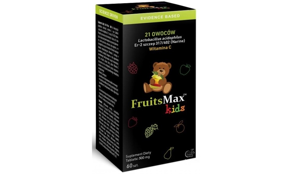 FruitsMax Kids 500 mg 60 tabl. do ssania Narum