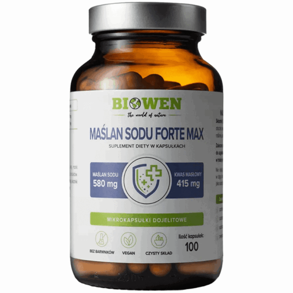 Maślan Sodu 580 mg 100 kapsułek vege Biowen