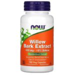 Kora wierzby WILLOW BARK 400 mg 100 kaps. NOW
