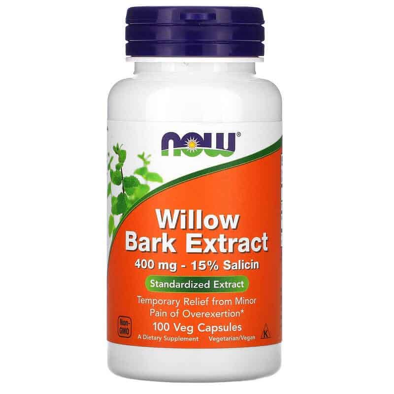 Kora wierzby WILLOW BARK 400 mg 100 kaps. NOW