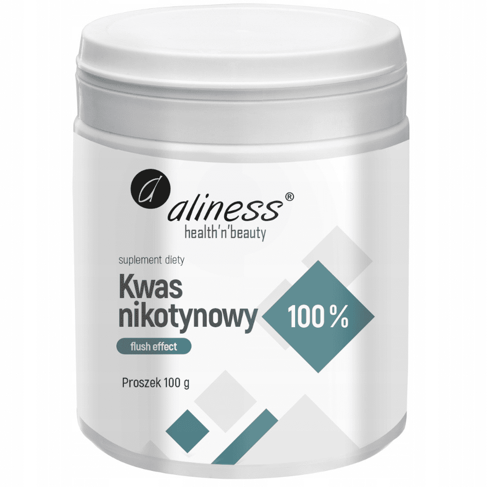 Kwas Nikotynowy (Niacyna B3) Proszek 100 g Aliness