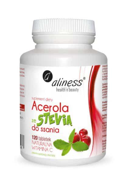Acerola ze Stevią do Ssania 120 tabl. Aliness