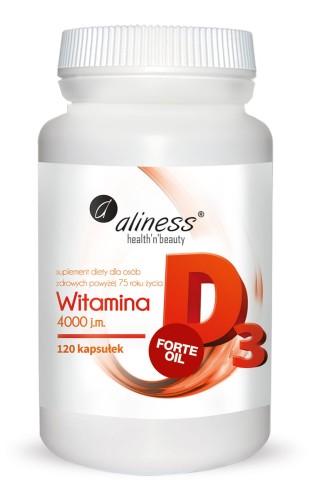 Witamina D3 FORTE 4000 120 kaps. Aliness