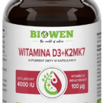 Witamina D3 4000 IU + K2 MK7 100 µg 90 kaps. Biowen