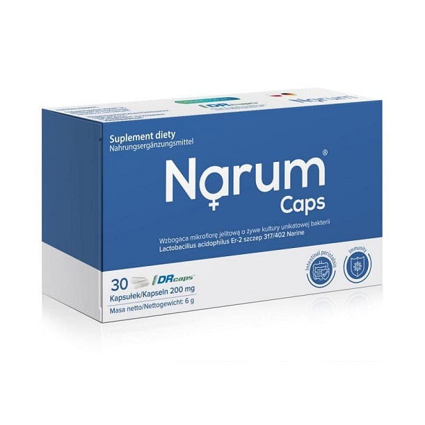 NARUM caps. niebieskie KAPSUŁKI 30 kaps. Narum