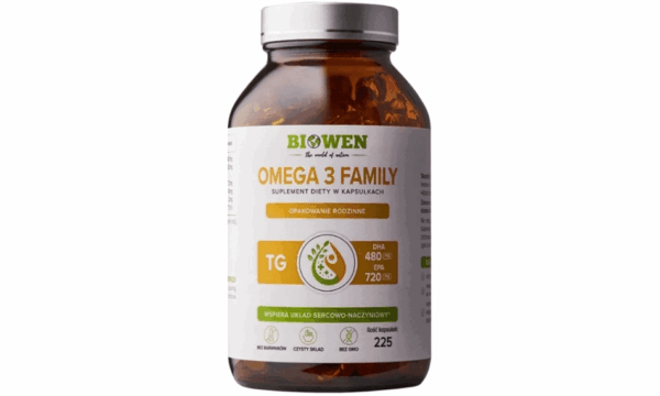 Omega 3 Family TG 225 kapsułek Biowen | 720 mg EPA, 480 mg DHA