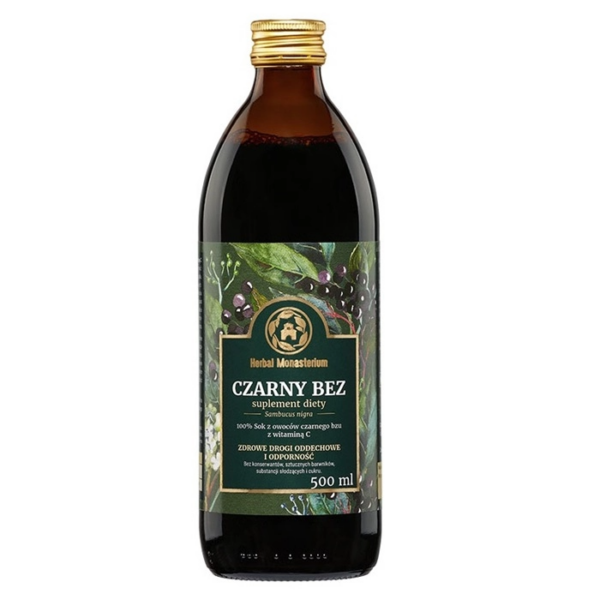 Czarny Bez Sok 500 ml Herbal Monasterium