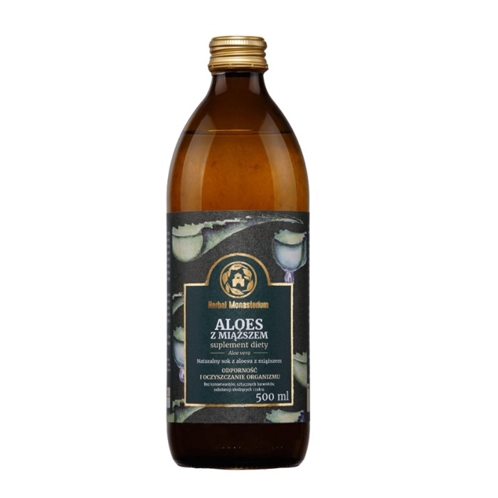 ALOES Z MIĄŻSZEM 500ml SOK Herbal Monasterium