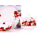 Filizanka z dzbankiem i spodkiem CLASSIC POPPIES - zdjęcie 4