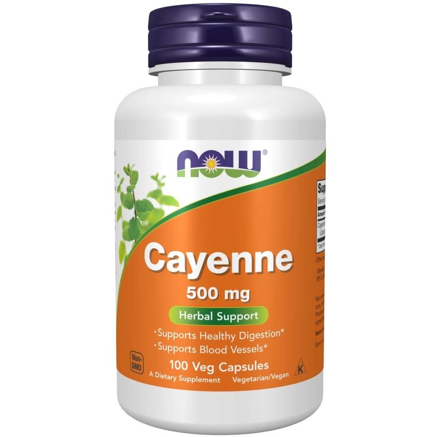 Cayenne 500 mg 100 kapsułek Now Foods