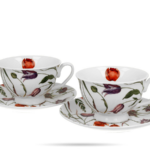 Filiżanki w kwiaty 250 ml 2 filiżanki ze spodkami Royal porcelana DUO Gift - zdjęcie 2