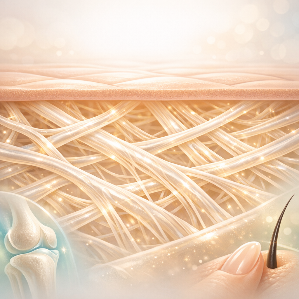 Kolagen w skórze i tkance łącznej struktura włókien kolagenowych skóra stawy włosy