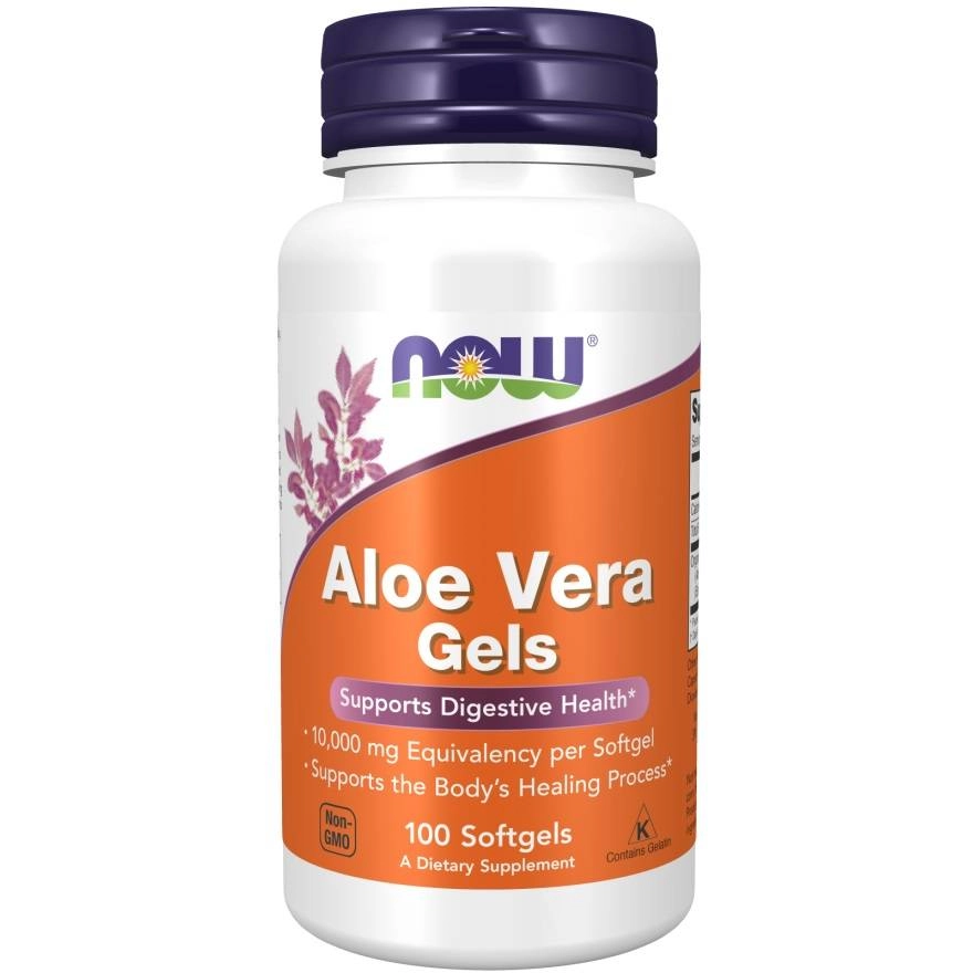 Aloe Vera 10000 mg Gels 100 kapsułek NOW Foods