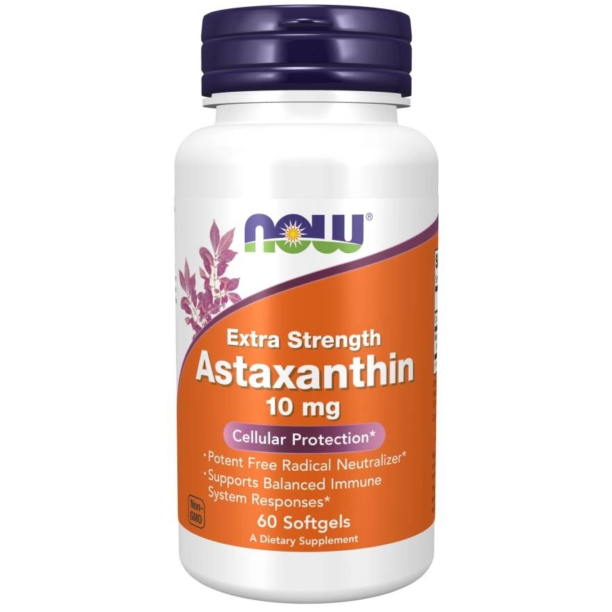 Astaxanthin Extra Strength 10 mg 60 kaps Now Foods
