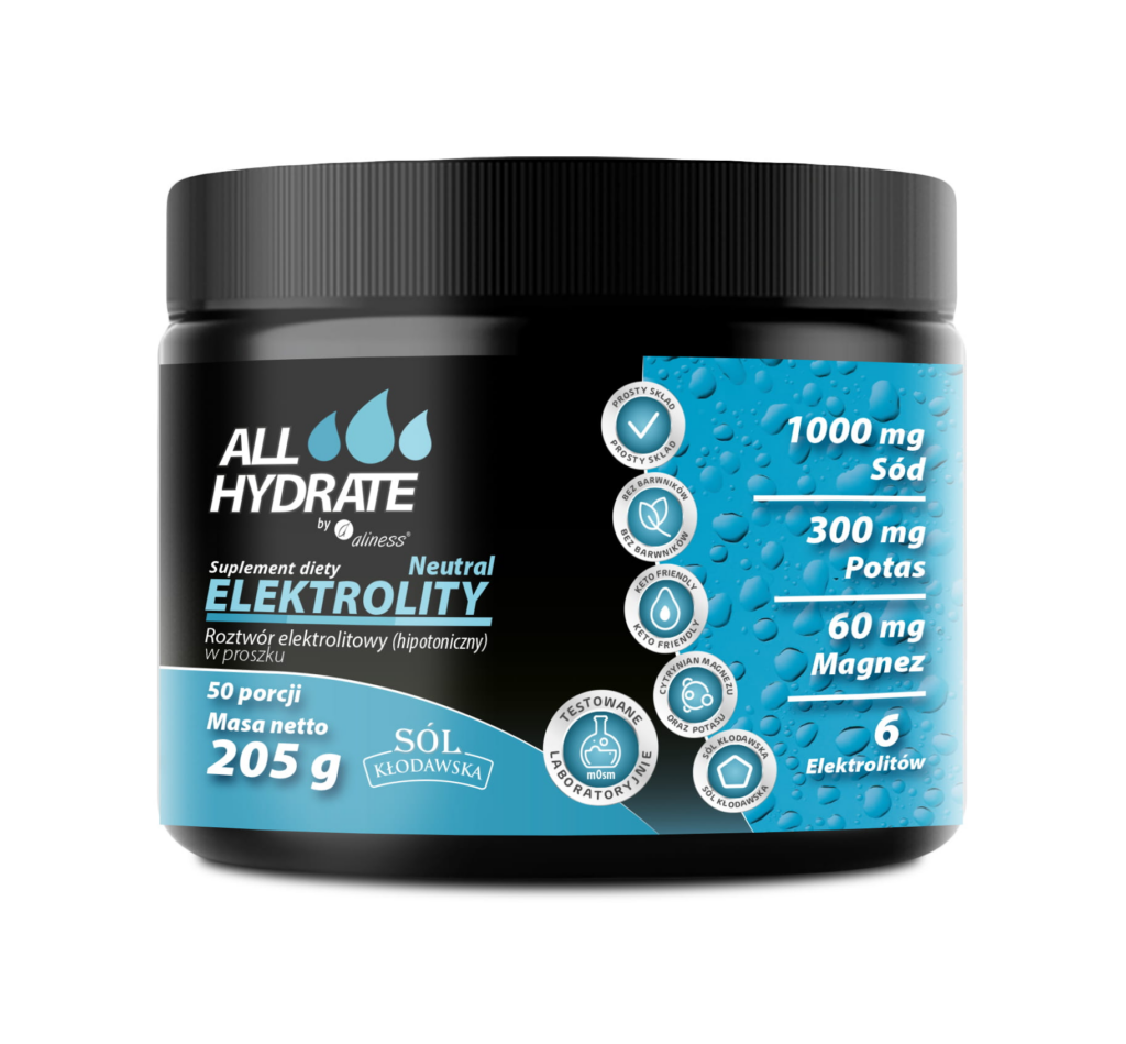 ALLHydrate  Elektrolity Neutral 205g proszek, 50 porcji Aliness