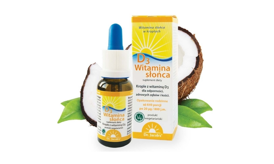 D3 Witamina Słońca krople 20ml Dr Jacobs