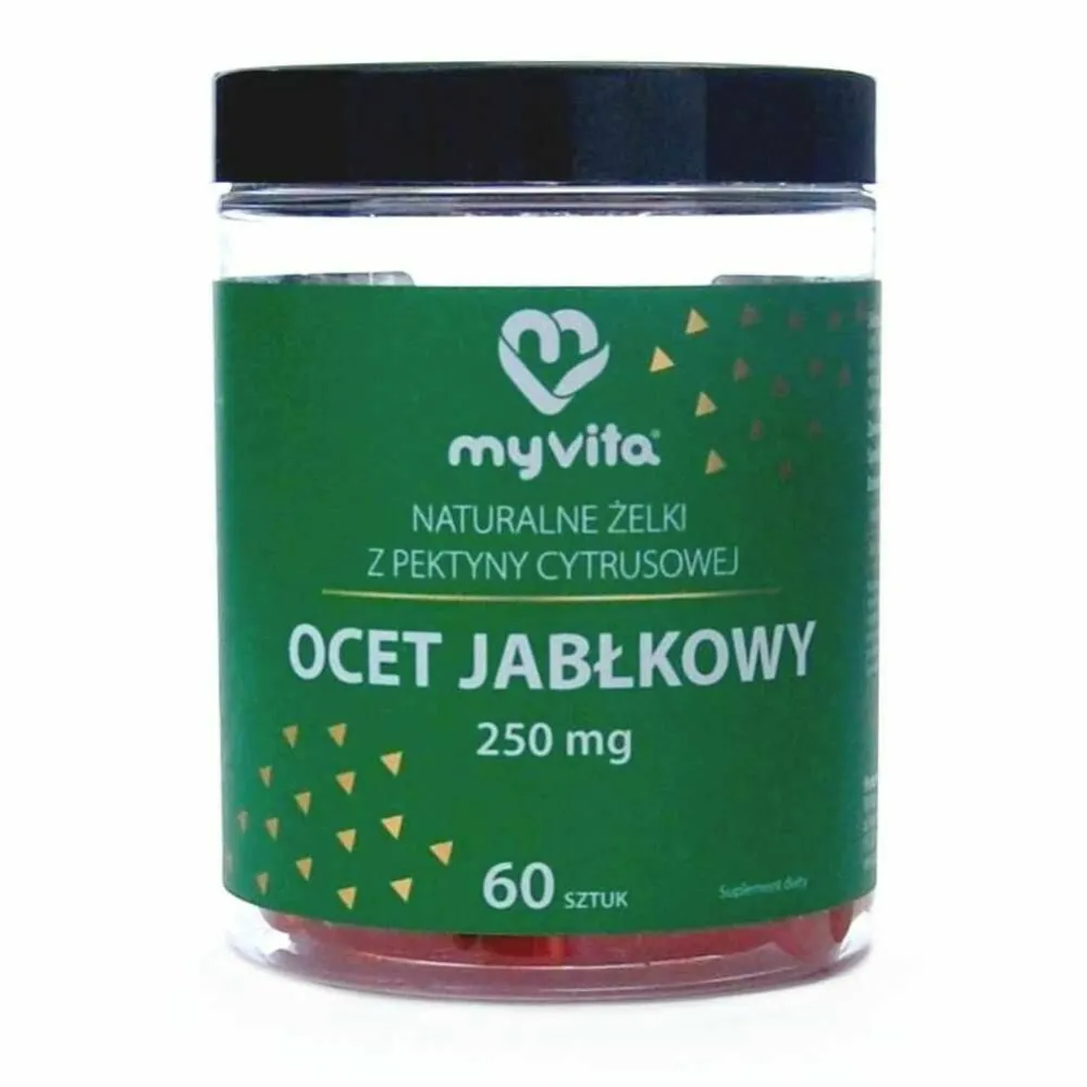 Żelki Naturalne Ocet Jabłkowy 60 sztuk – MyVita