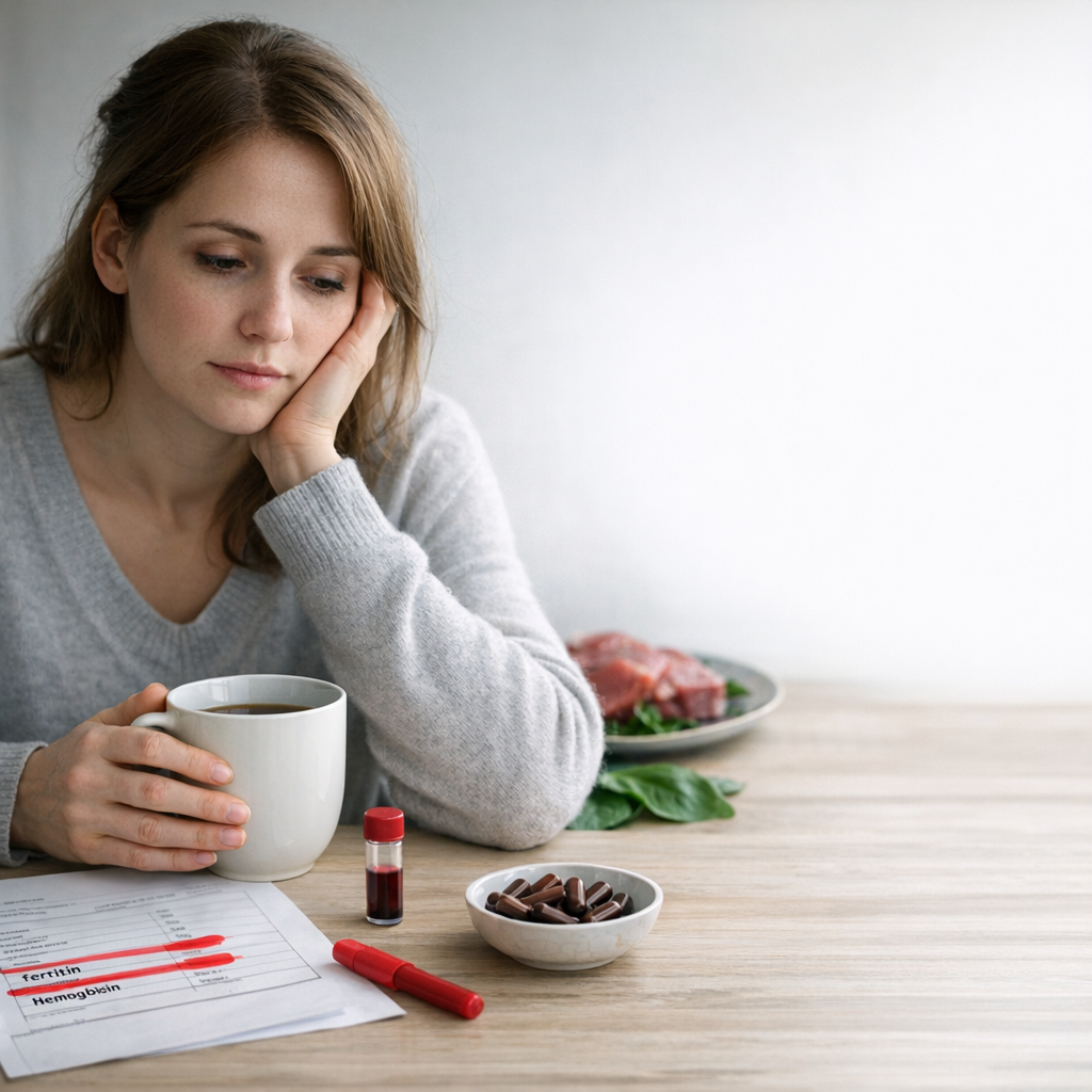 Niedobór żelaza – objawy, badanie ferrytyny i jak skutecznie uzupełnić poziom? 1 Niedobór żelaza u kobiet – zmęczenie, niska ferrytyna i suplementacja