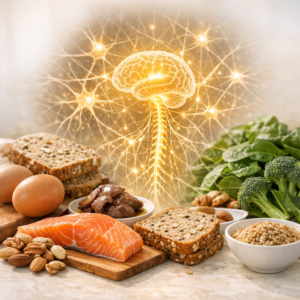 Witaminy z grupy B – naturalne źródła (łosoś, jajka, orzechy, warzywa) i ich wpływ na energię, układ nerwowy oraz objawy niedoboru