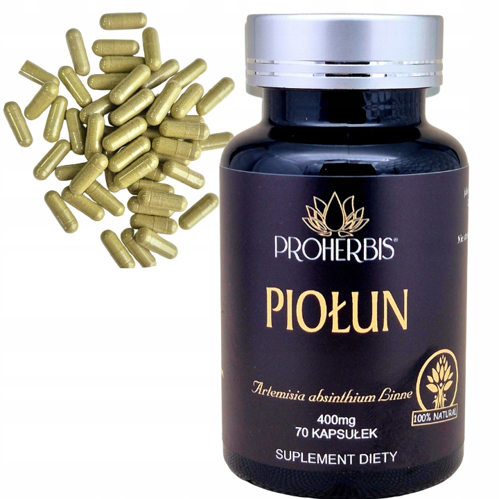 Piołun 400 mg 70 kaps. wsparcie dla układu pokarmowego naturalny suplement Proherbis